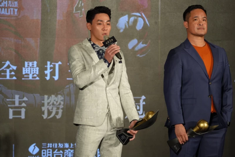 陳晨威出席中職年度獎項頒獎典禮。黃士綸攝