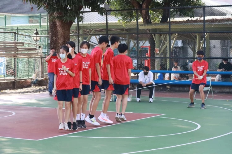 金門金寧國中在競速團體國女組獲得特優。(主辦單位提供)