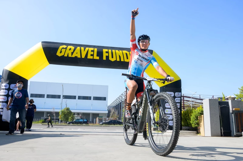 南寶樹脂車隊楊子生在E-bike組以1小時3分23秒成為全場最速男。輪動台灣運動協會提供