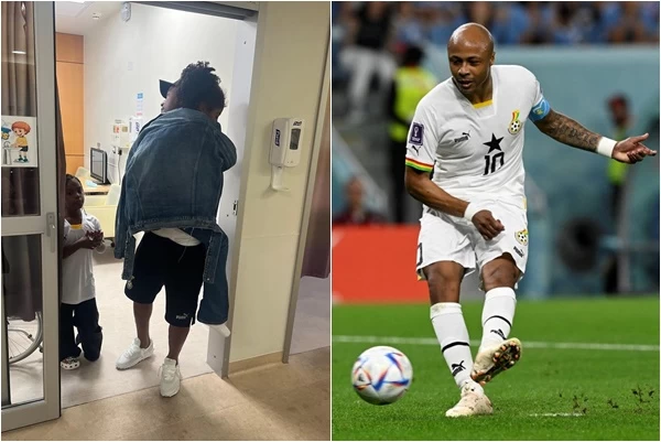 迦納隊長罰阿尤(Andre Ayew)丟12碼球,女兒竟「激動昏厥」被送醫。合成照片