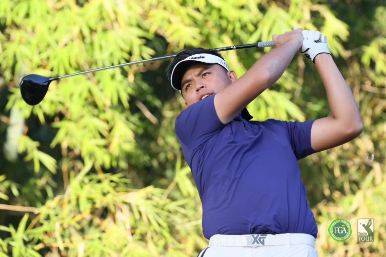 第一回合洪健堯71桿 1暫並列第四。TPGA 林聖凱攝