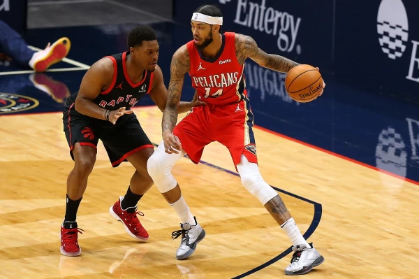 鵜鶘目前Brandon Ingram(右)還在傷兵名單中難以回歸。法新社