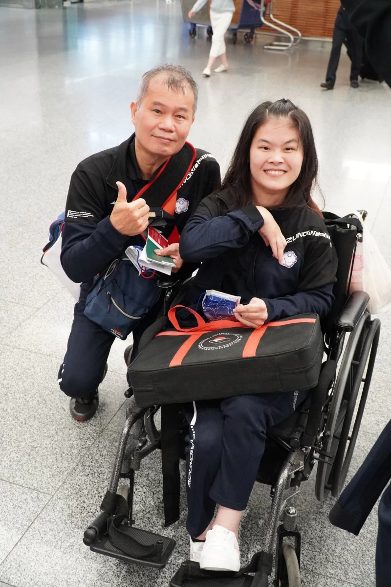 BC1女子組蔡憶婷為台灣拿下在世界盃的歷史首勝摘自聯盟臉書。大會提供