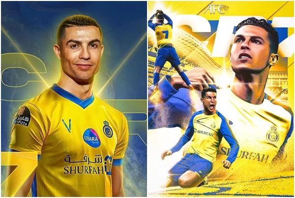 C.羅納度（Cristiano Ronaldo）加盟艾納斯(Al-Nassr)職業隊後讓粉絲心碎。合成照片