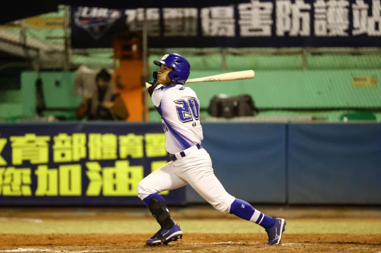 臺灣體大邱郡單場兩打點。大會提供
