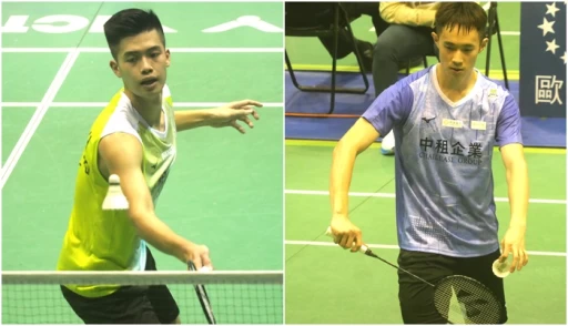 中租雙星戚又仁(右)、李佳豪同晉男單4強。詹健全攝