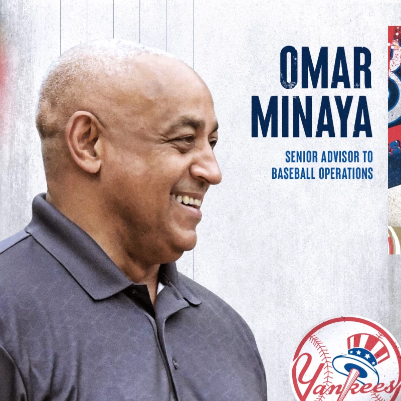 紐約洋基找來前紐約大都會總管米納亞(Omar Minaya)擔任棒球運營高級顧問。摘自洋基推特