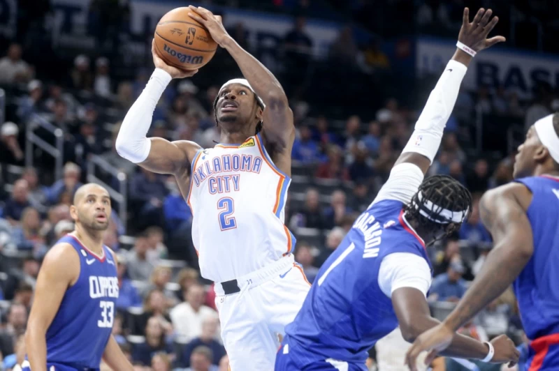 雷霆在SGA(Shai Gilgeous-Alexander)的帶領下,近期收下二連勝。法新社