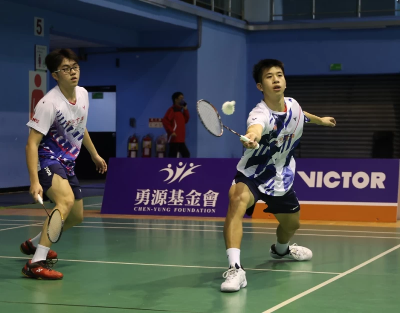 國立體育大學張言/合庫斗南高中李長龍空降男乙雙寶座,搭檔短短兩周就摘金。大會提供
