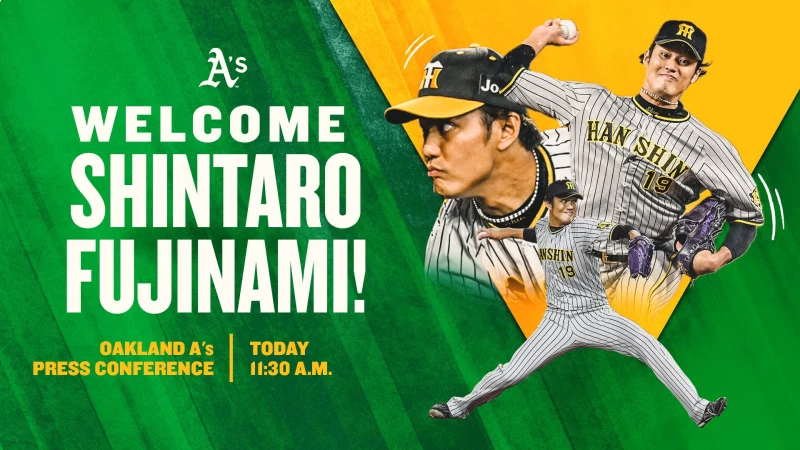 藤浪晉太郎與運動家簽下1年325萬美元合約。摘自運動家推特