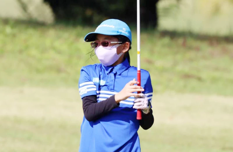 花蓮高球姊妹花妹妹楊喻丞決勝輪揮出95桿個人最佳成績。大會提供