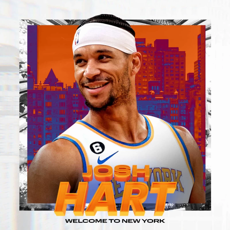 紐約尼克近日透過交易迎來193公分的小後衛哈特(Josh Hart)。摘自尼克推特