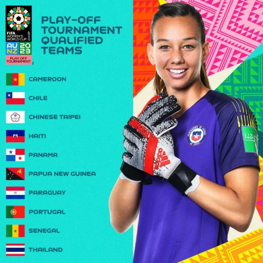 女足世界盃資格賽10搶3。摘自FIFA推特