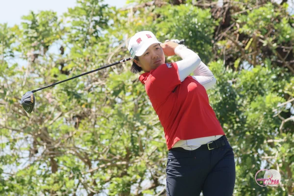 張雅淳第一回合打出70桿 ,暫並列第三。TLPGA提供/葉勇宏攝影