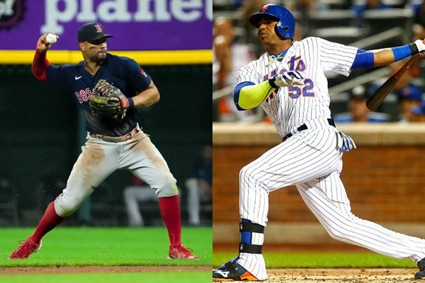 波加特（Xander Bogaerts，左）代表荷蘭和代表古巴的賽斯配達斯（Yoenis Céspedes）都是中華隊勁敵。合成照片