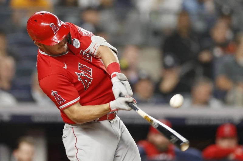 天使隊友「鱒魚」楚奧特(Mike Trout)竟沒有熬夜看隊友大谷翔平的比賽。法新社