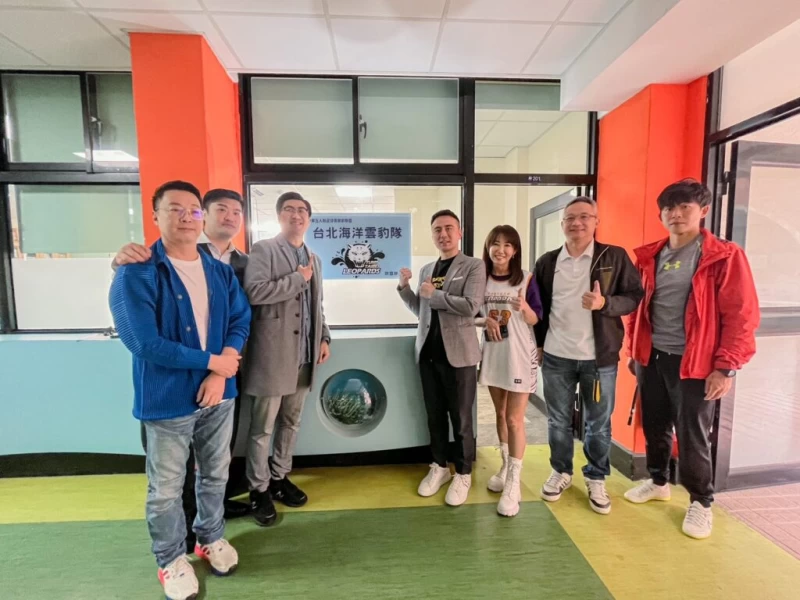 FS1聯賽台北海洋雲豹隊揭牌，正式宣告成軍。（取自台北海洋科技大學足球隊臉書粉專）