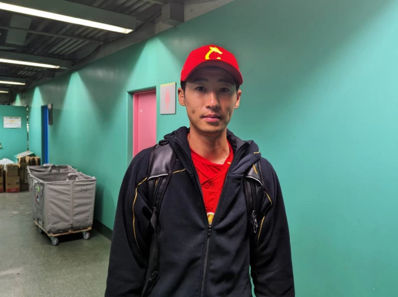 從大谷手中敲出中國唯一安打的24歲楊晉。謝岱穎攝