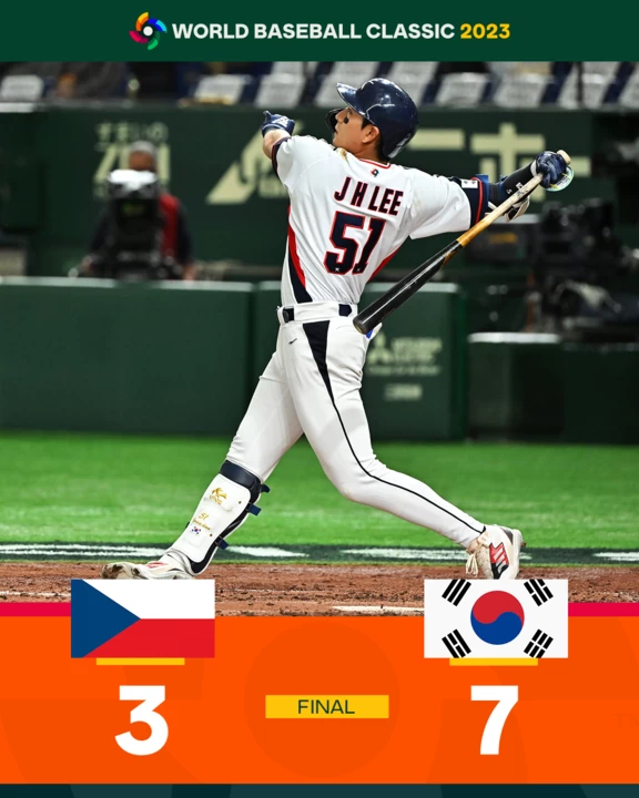 南韓好不容易拿到首勝。摘自WBC官網