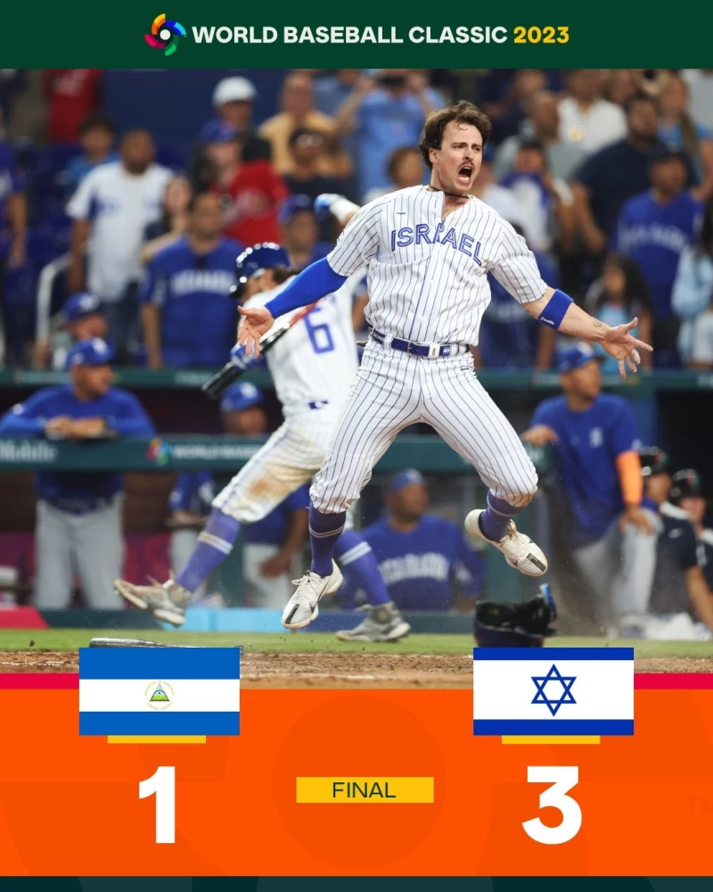以色列逆轉勝。摘自WBC推特