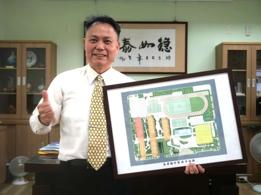 新北市忠孝國中「點子王」校長陳秀標不斷為學校注入創意。詹健全攝
