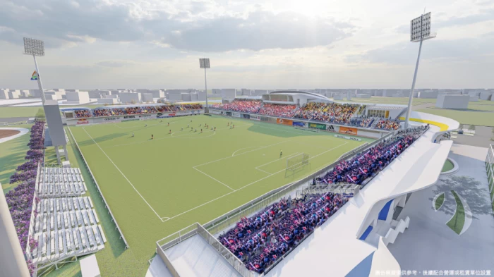 全台首座國際級「足球運動園區」26日動工。台中市運動局提供