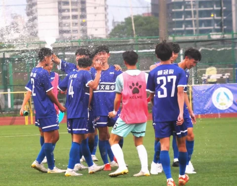 台中市惠文高中踢下兩年24連勝紀錄。詹健全攝