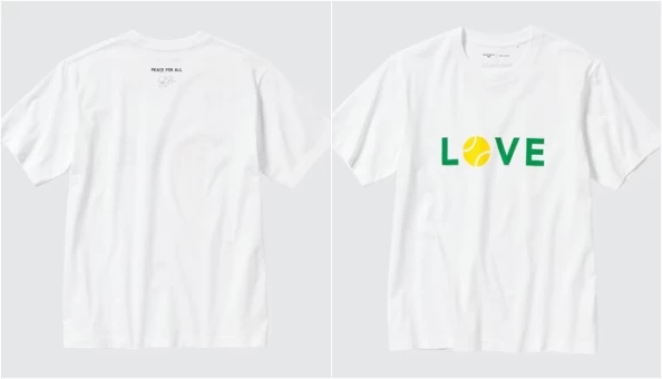 UNIQLO攜手網壇傳奇Roger Federer共同創作PEACE FOR ALL UT。合成照片