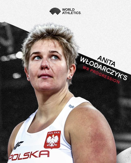 波蘭鏈球女力士沃達雷茲克(Anita Wlodarczyk)。摘自個人IG