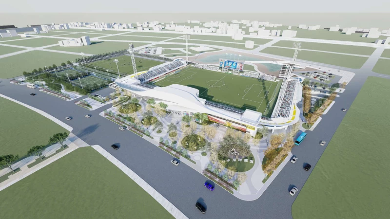 台中市足球運動休閒園區全區鳥瞰圖。台中市運動局提供