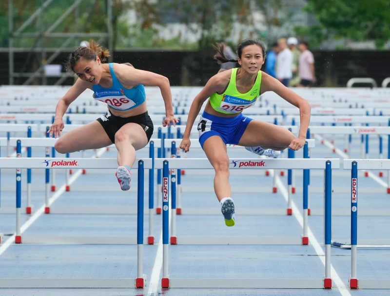 國體大張博雅右公開女子組110公尺跨欄奪金。大會提供