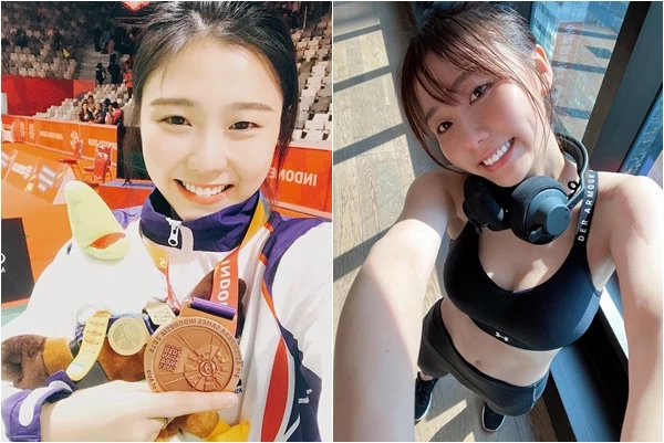 香港帕運羽球女神林芷煖有出眾的外型和身材。合成照片