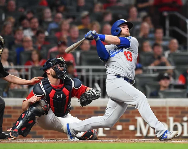 曼西(Max Muncy)在遭到三振後槓上裁判長遭驅逐出場。法新社