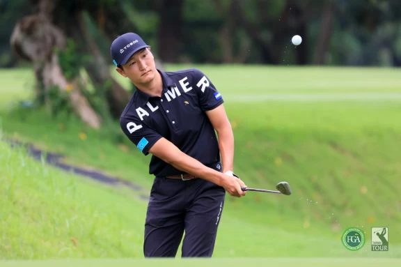 第一回合日本選手gen nagai以68桿 4暫並列第二。tpga提供/林聖凱攝影