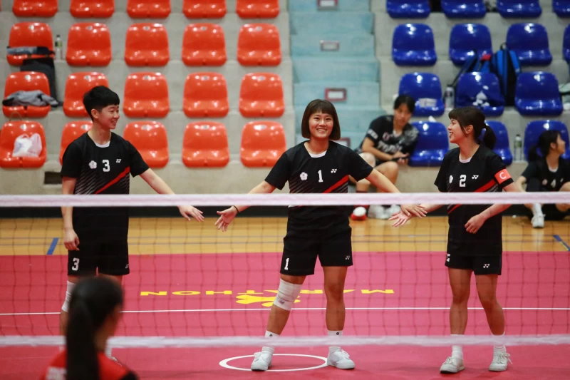 亞運女子培訓隊3人賽主力(左起)陳曉葳、潘若慈、潘奕婷。大會提供
