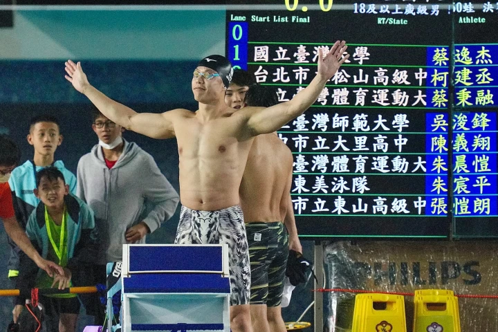 32歲碩士泳將吳浚鋒可惜無緣杭州亞運。中華民國游泳協會提供