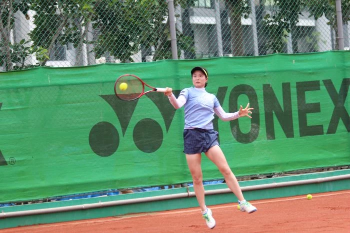 來自日本的好手 清水綾乃以穩定的防守 擊敗林立心 晉級次輪。海碩行銷提供