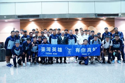 中華男足凱旋返台。足協提供