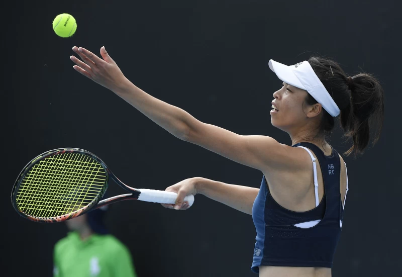 謝淑薇在溫網打下會外女單二連勝。法新社