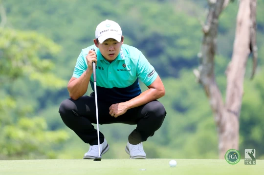李玠柏兩回合打完以- 9暫並列第三。TPGA 林聖凱攝