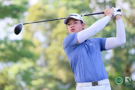 李睿紳兩回合以142桿-2桿為全場唯一晉級業餘選手。TPGA林聖凱攝