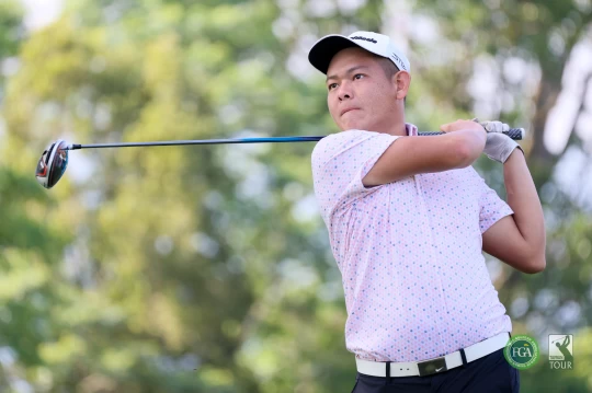 林張恆以70.66桿 -8暫並列第五。TPGA 林聖凱攝