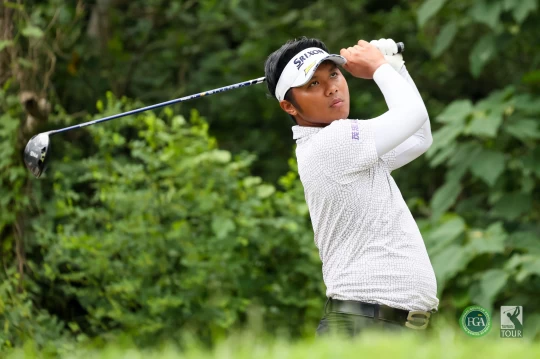 林永龍第二回合打出7鳥1柏忌兩回合打完以 -9暫並列第三。TPGA林聖凱攝