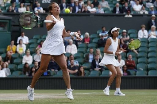 謝淑薇打下溫網女雙15連勝!資料照片