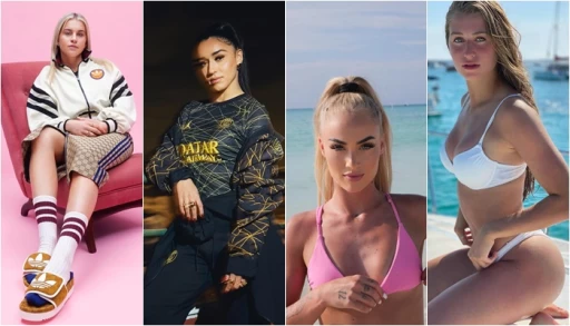 四牛一屆的女足世界盃20日開踢,十大嬌點多金美麗球星登場。合成照片
