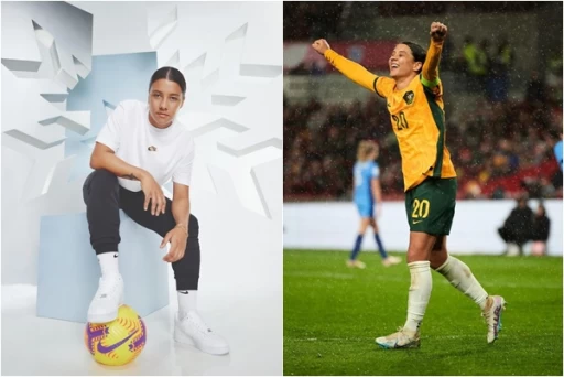 澳洲球星科爾(Sam Kerr)。合成照片