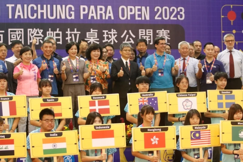 2023臺中市國際帕拉桌球公開賽,共有來自16個國家地區選手參賽。姚瑞宸攝