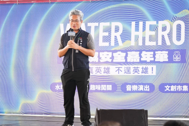 運動局長李昱叡代表盧秀燕市長出席致詞。台中市運動局提供