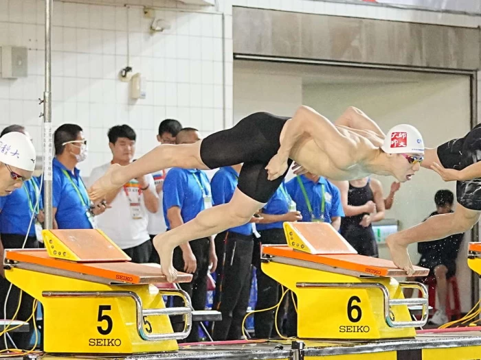 王冠閎成台灣史上首位游進世錦決賽的男子選手。資料照片