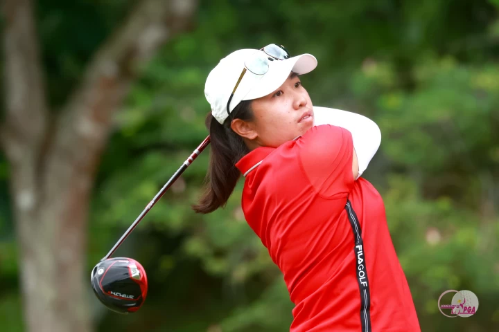 第二回合曾彩晴68桿兩回合以(-7)暫列第四。鍾豐榮攝影